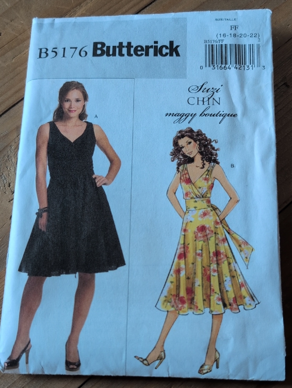 2008 McCall's Butterick Suzi Chin Women’s V-Neck A-Line Dress Pattern - "Easy"